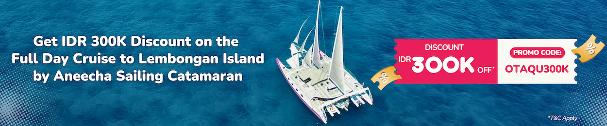 Discount IDR 300K on a Full Day Cruise to Lembongan by Aneecha Sailing Catamaran!
